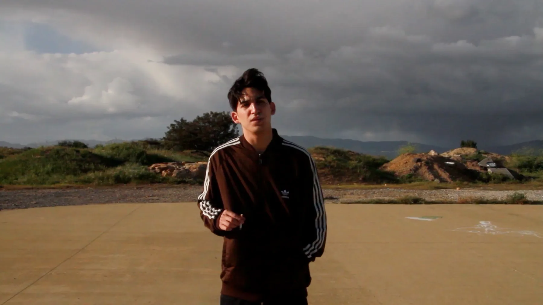 Ian Bloom in Driver 2016 as the Driver under storm clouds in Los Angeles